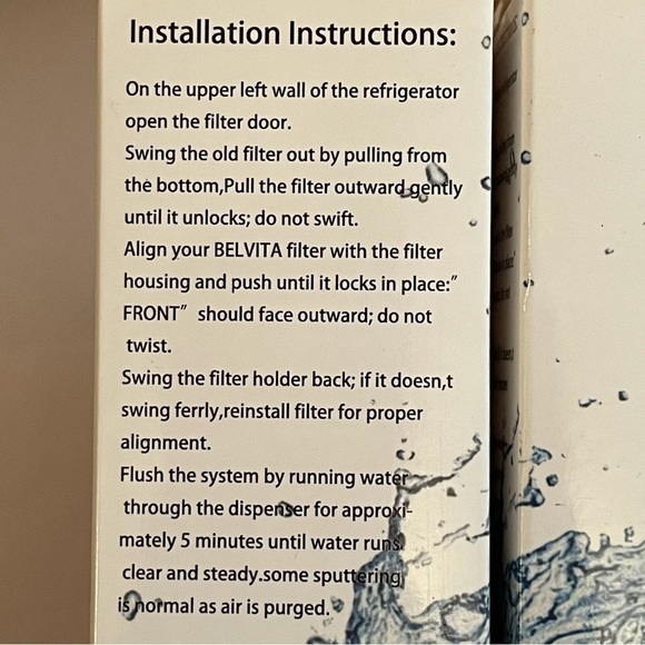 3 Pack Belvita Refrigerator Water Filters / 2 filters for LG - Picture 5 of 5